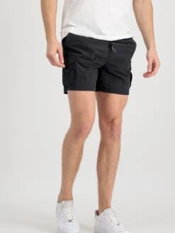 Alpha Industries Nylon Cargo Jogger Short -Luke Clothing Store 106252 Black 1