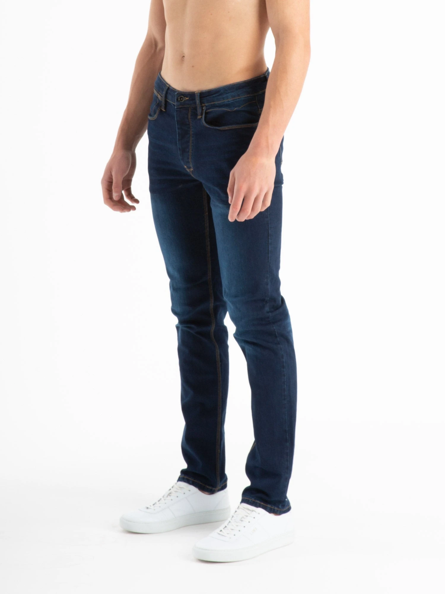 FREDDYS STRAIGHT LEG DARK BLUE WASH JEANS 2 FREDDYS STRAIGHT LEG DARK BLUE WASH JEANS - Image 2