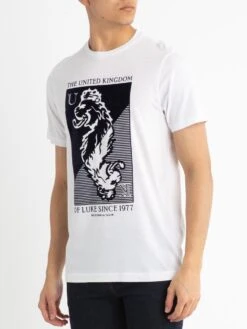 STAMP ON IT T-SHIRT 7 STAMP ON IT T-SHIRT -Luke Clothing Store M460115 WHITE NAVY 2