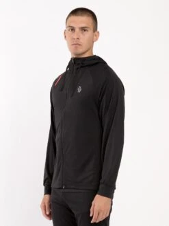 KEY ZIP THROUGH PERFORMANCE HOODY 9 KEY ZIP THROUGH PERFORMANCE HOODY -Luke Clothing Store M520370 BLACK 2