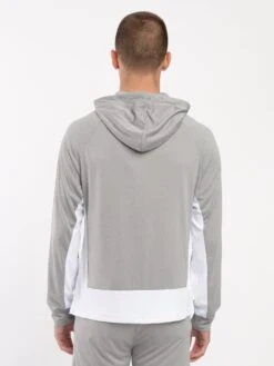 KEY ZIP THROUGH HOODY -Luke Clothing Store M520370 MID LT GREY 3