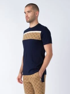 LIONS DEN T-SHIRT -Luke Clothing Store M560151 DARKNAVY CARAMEL 2