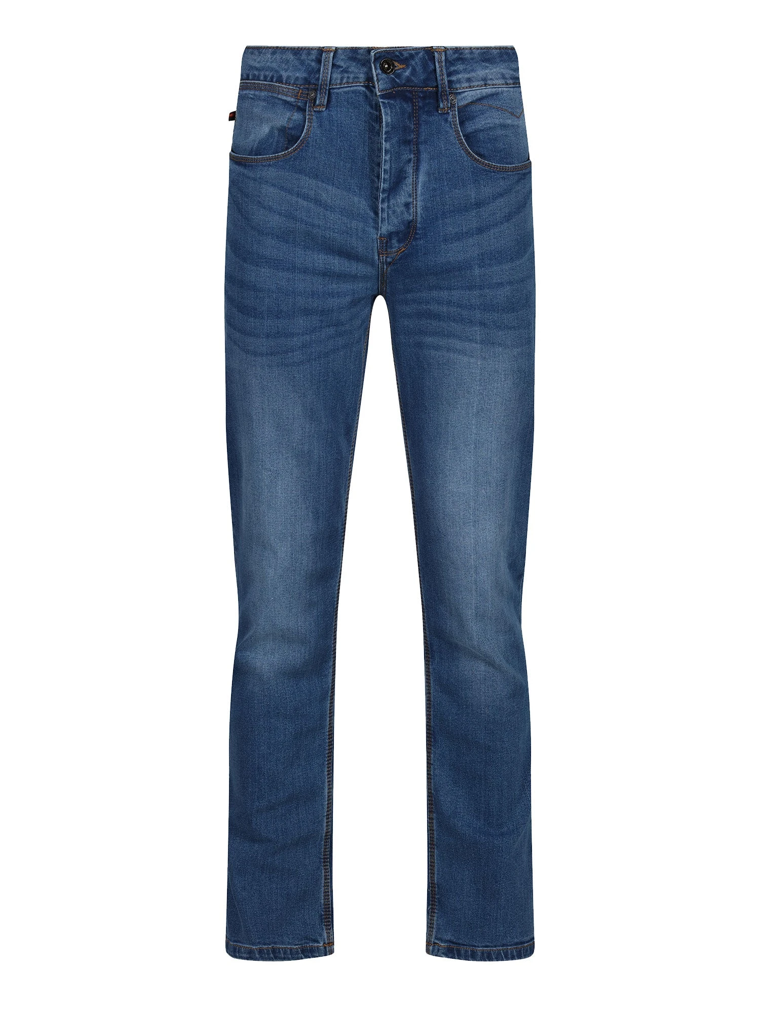 EDWARD REGULAR FIT MID BLUE WASH JEANS 4 EDWARD REGULAR FIT MID BLUE WASH JEANS - Image 4