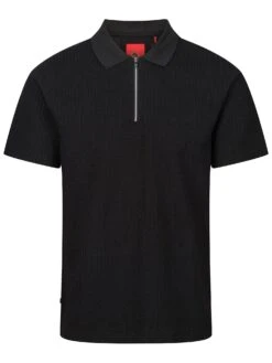 WAFFLE ON ZIP POLO