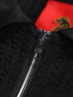 WAFFLE ON ZIP POLO -Luke Clothing Store M591457 BLACK 3 f7811347 ca8e 4d1c 918d a0233abfd1ab