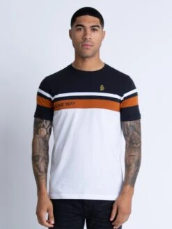 PARAGUAY T-SHIRT -Luke Clothing Store M620115 BLACK WHITE TOBACCO 1