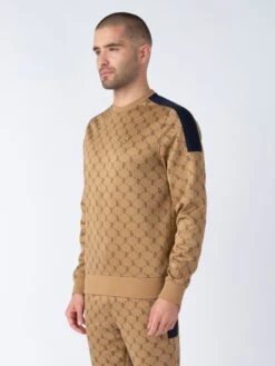 GAZZAS TEARS SWEATSHIRT 9 GAZZAS TEARS SWEATSHIRT -Luke Clothing Store M620373 CARAMEL DARKNAVY 2