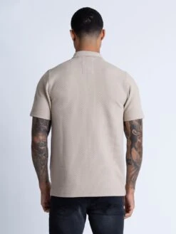 GILBRALTAR ZIP POLO 10 GILBRALTAR ZIP POLO -Luke Clothing Store M621406 STONE 3