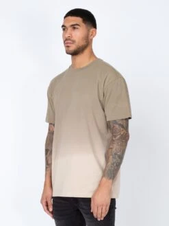 SOAKED DIP DYE RELAXED FIT T-SHIRT 9 SOAKED DIP DYE RELAXED FIT T-SHIRT -Luke Clothing Store M650112 HARDNUT STONE 2