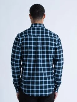 OXFORD TAILORED FIT SHIRT -Luke Clothing Store M650950 DARK NAVY ECRU SKY BLUE 3