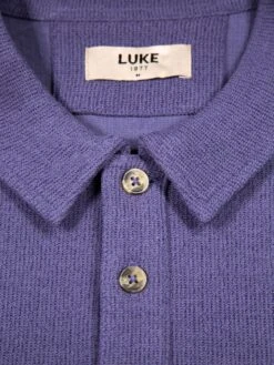 FUEGO TEXTURED WAFFLE POLO -Luke Clothing Store M651405 FUTURE DUSK 3