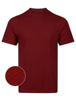 LA ZUBIA JACQUARD WAFFLE TEXTURED T-SHIRT