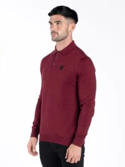 VENICE KNITTED POLO -Luke Clothing Store M680602 Deep Garnet 6