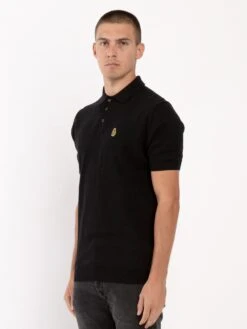 PRAGUE KNITTED POLO -Luke Clothing Store M690650 BLACK 2 1