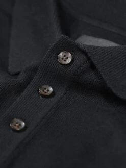 PRAGUE KNITTED POLO -Luke Clothing Store M690650 BLACK 4