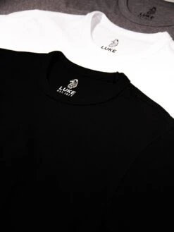 RECO CREW 3-PACK T-SHIRT -Luke Clothing Store M710116 3 PACK WHITE BLACK GREY3