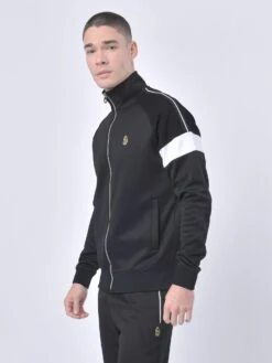 KAS 4 ZIP THROUGH SWEAT -Luke Clothing Store M710350 BLACK 2