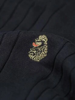 SPARE RIB KNITTED CREW NECK JUMPER 11 SPARE RIB KNITTED CREW NECK JUMPER -Luke Clothing Store M710650 BLACK 3