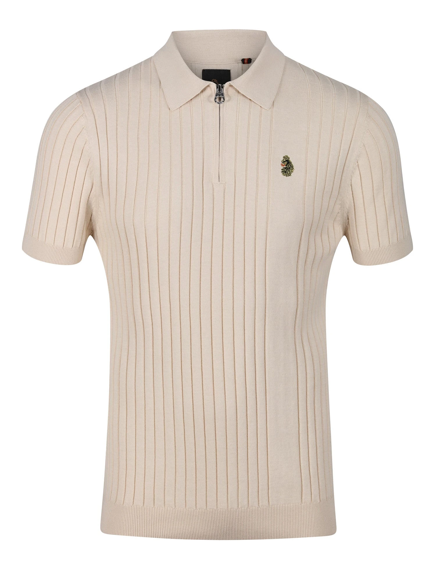 RIB EYE KNITTED ZIP POLO 1 RIB EYE KNITTED ZIP POLO