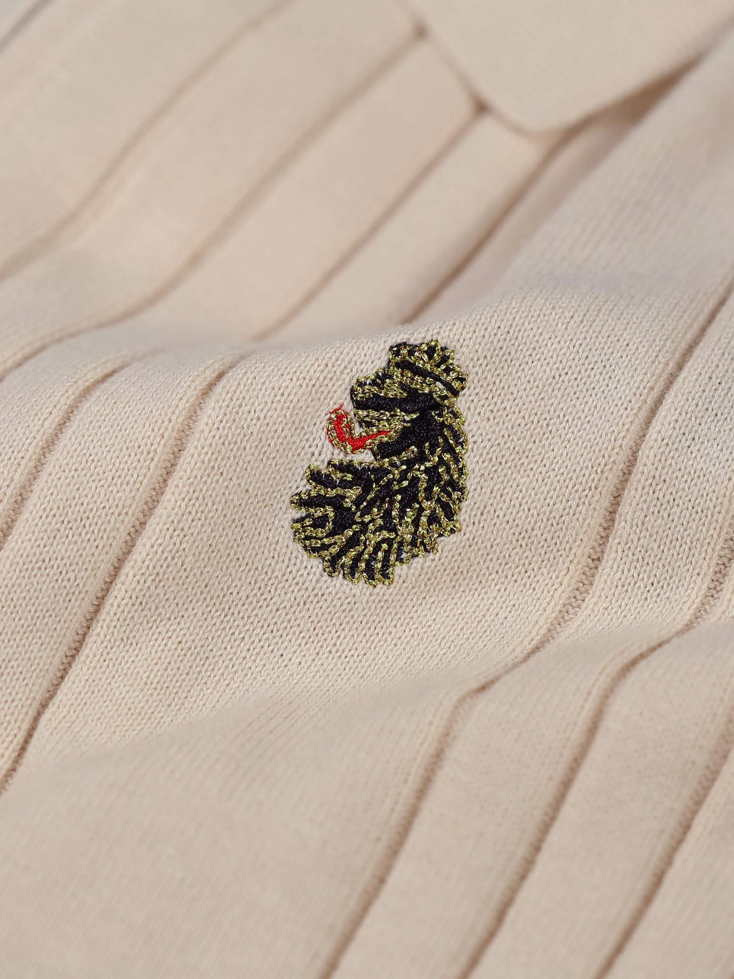 RIB EYE KNITTED ZIP POLO 7 RIB EYE KNITTED ZIP POLO - Image 7