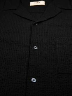 MILLOOK SHORT SLEEVE TEXTURED SHIRT -Luke Clothing Store M710808 BLACK 3