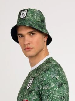 ADORED REVERSIBLE BUCKET HAT 11 ADORED REVERSIBLE BUCKET HAT -Luke Clothing Store M721254 KHAKI MIX SIDE 2