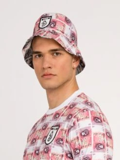 LOADS A MONEY REVERSIBLE BUCKET HAT -Luke Clothing Store M721256 RED SIDE 2