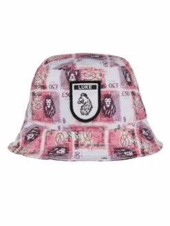 LOADS A MONEY REVERSIBLE BUCKET HAT -Luke Clothing Store M721256 redwhite 1