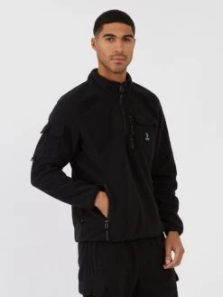 WARLOCK OVERHEAD FUNNEL NECK FLEECE SWEAT 9 WARLOCK OVERHEAD FUNNEL NECK FLEECE SWEAT -Luke Clothing Store M730357 BLK 02