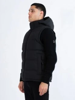 VIENNA QUILTED HOODED GILET -Luke Clothing Store M730755 BLACK 2 5371459d 433f 4f97 98ff 25d9c7ced6ed