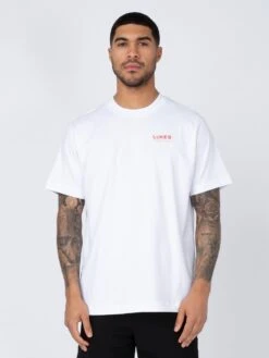 DODGY DINERS JELLIED EELS PRINTED T-SHIRT -Luke Clothing Store M750166 WHITE 1