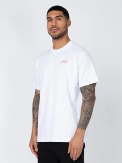 DODGY DINERS JELLIED EELS PRINTED T-SHIRT -Luke Clothing Store M750166 WHITE 2