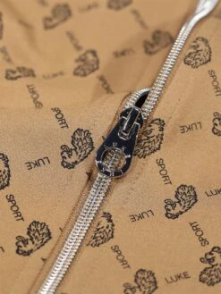 SHAW OVERPRINT ZIP THROUGH SWEAT -Luke Clothing Store M750355 CARAMEL 3