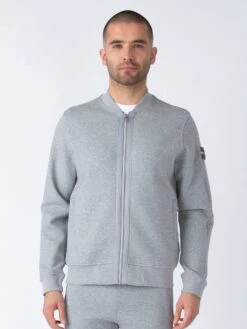 LUGANO VARSITY JACKET -Luke Clothing Store M750704 LIGHTMARLEGREY 1