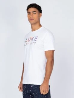 LAUCALA TEXT T-SHIRT -Luke Clothing Store M760156 WHITE 2