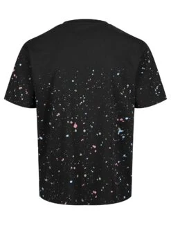 ST KITTS PAINT SPLATTER T-SHIRT 11 ST KITTS PAINT SPLATTER T-SHIRT -Luke Clothing Store M760157 JETBLACK 5A