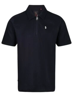 KERAMAS MERCERISED JACQUARD ZIP POLO