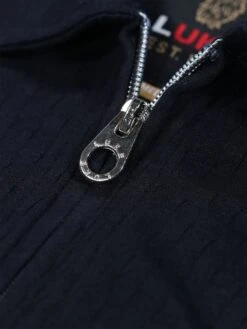 KERAMAS MERCERISED JACQUARD ZIP POLO -Luke Clothing Store M761451 DKNAVY 3