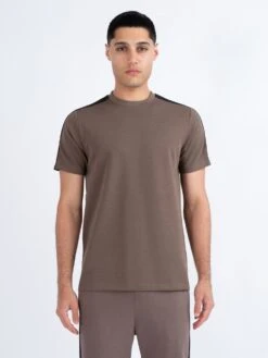 IMPERIAL TAPE DETAIL PIQUE T-SHIRT -Luke Clothing Store M770150 MUSHROOM 1 28cb5711 4d93 46a9 832d a074bb11c0f6