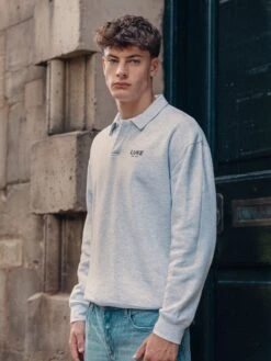 INCREDIBLE COLLAR SWEATSHIRT 7 INCREDIBLE COLLAR SWEATSHIRT -Luke Clothing Store M770359 LTMRLGREY campaign