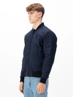 SUZHOU REVERSIBLE BOMBER JACKET -Luke Clothing Store M770750 DK NAVY ECRU 2 9e5fc8d9 1f73 4157 8b1f 0e28de354e29