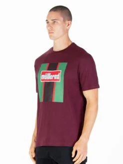 MULLERED BLOCK T-SHIRT -Luke Clothing Store M790115 CLARET 2 ccb33801 bbd0 4e85 b284 de45eda53c82