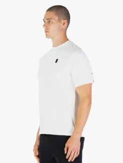 KESWICK RIB DETAIL CREW T-SHIRT -Luke Clothing Store M810102 WHITE 2