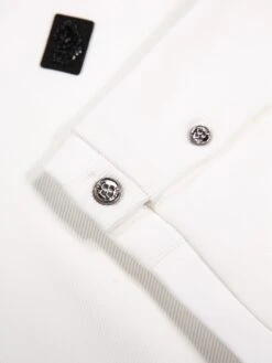 KESWICK RIB DETAIL CREW T-SHIRT -Luke Clothing Store M810102 WHITE 3 1