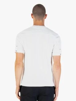 KESWICK RIB DETAIL CREW T-SHIRT -Luke Clothing Store M810102 WHITE 3
