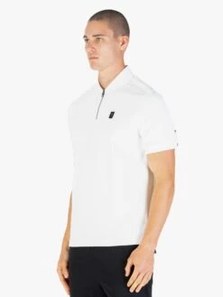 PENRITH ZIP NECK SHORT SLEEVE POLO -Luke Clothing Store M811401 WHITE 2 f3cbd408 ba77 4484 9551 876ef9b06b47