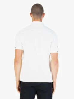 PENRITH ZIP NECK SHORT SLEEVE POLO -Luke Clothing Store M811401 WHITE 3 e49933e4 bbb6 43f4 94aa a37f68a145d9