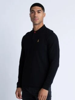 WILLIAMS LS POLO -Luke Clothing Store ZM12010A LS BLACK 2