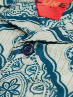 RAITIPURA PRINTED SHORT SLEEVE SHIRT 12 RAITIPURA PRINTED SHORT SLEEVE SHIRT -Luke Clothing Store m650805 ecru 4